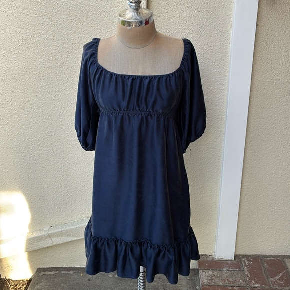 Vintage Betsey Johnson 100% silk gorgeous 90’s rare short prairie dress. - Picture 2 of 14